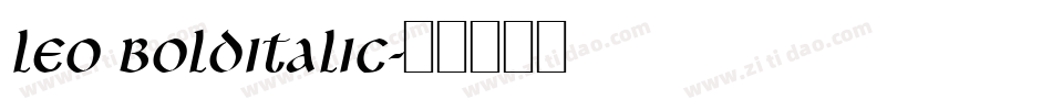 Leo BoldItalic字体转换